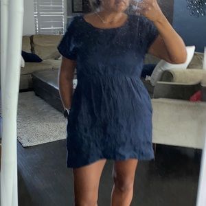 Juicy couture navy blue linen dress